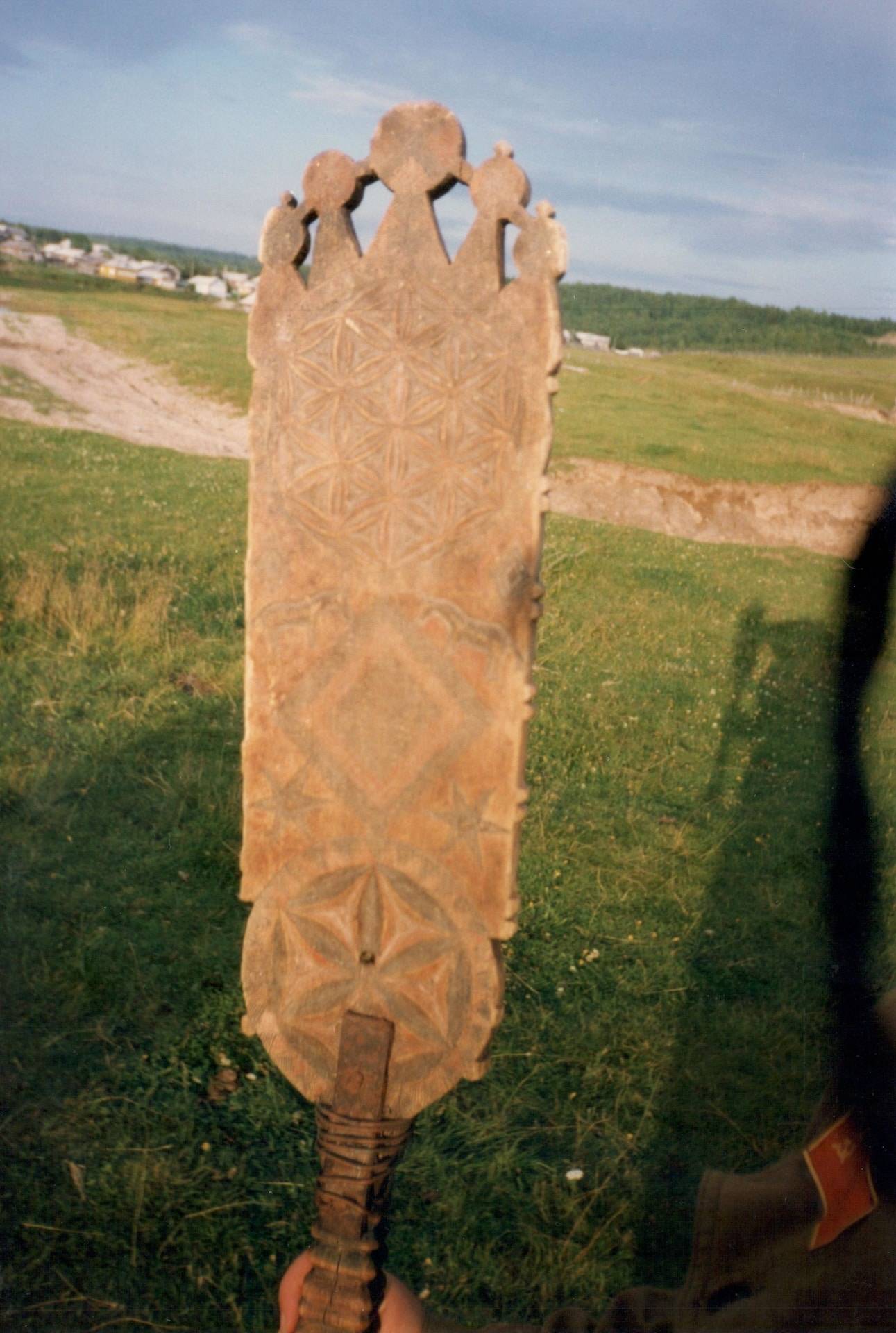 Прялка в деревне Лямца, Онежский район, 1999 год
